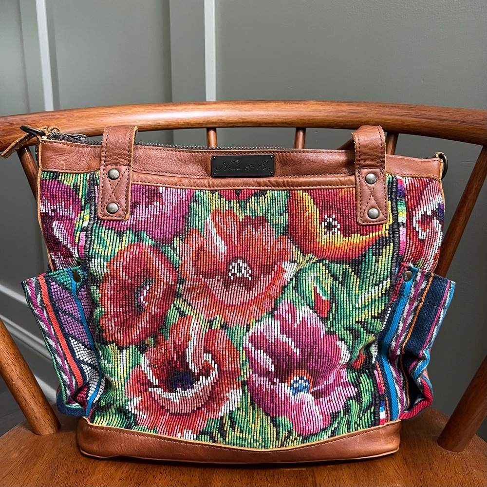 Nena & Co. Medium The Perfect Bag with Poppies Huipil